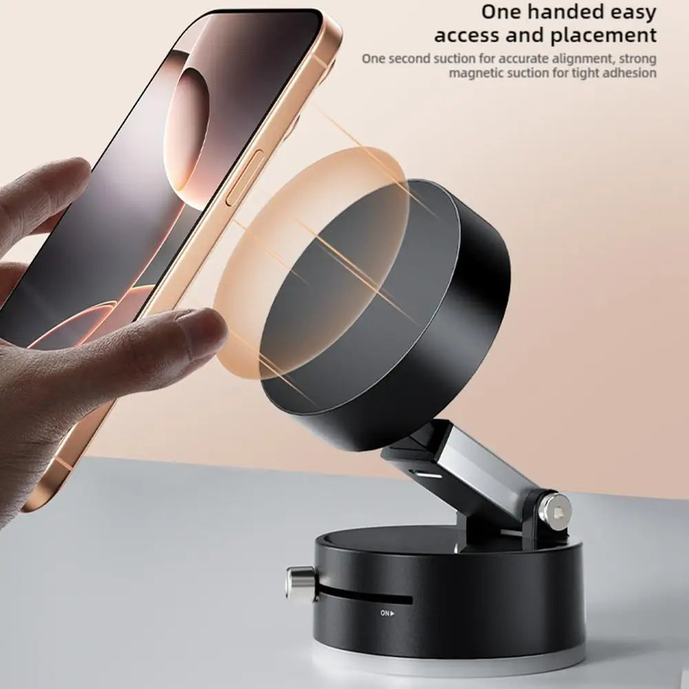 Double-Sided Magnetic Suction Cup Phone Holder - Versatile and Foldable Storage Solution